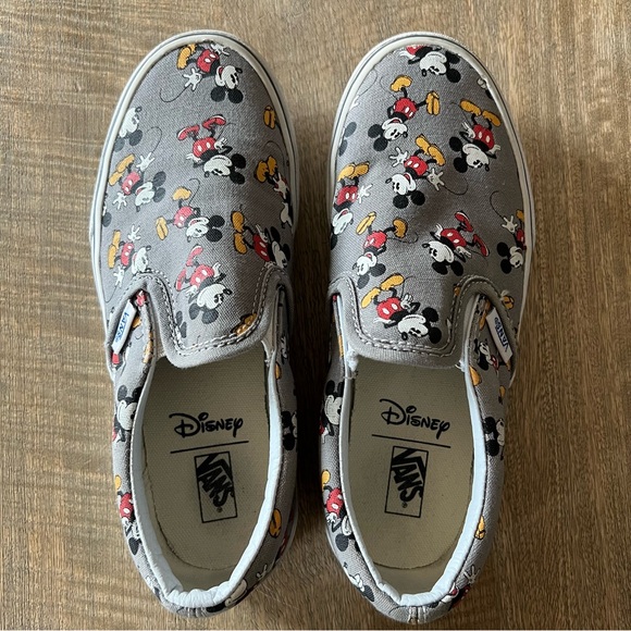 🆕 VANS Slip on shoes Mickey Mouse print kids size 3 - Picture 6 of 14